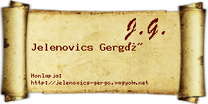 Jelenovics Gergő névjegykártya
